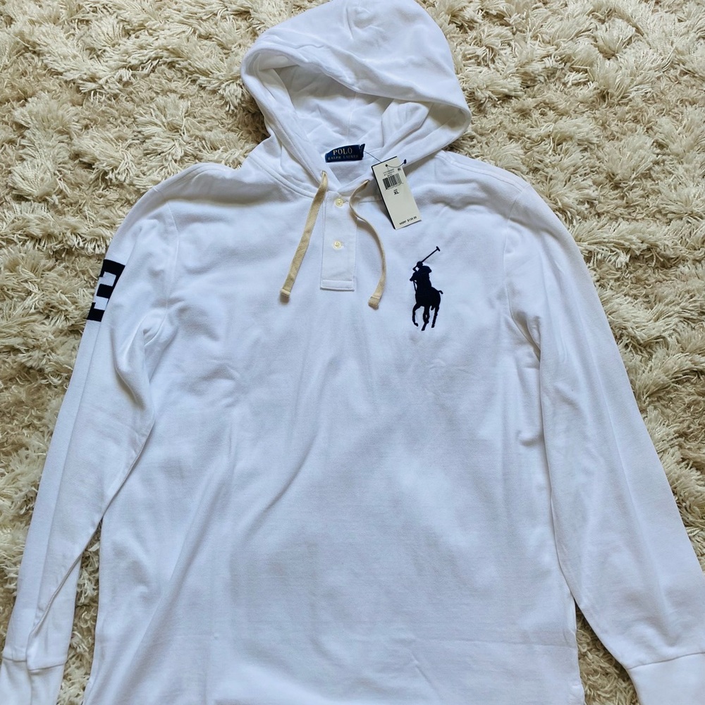 Polo by Ralph Lauren White Hooded Shirt for Men